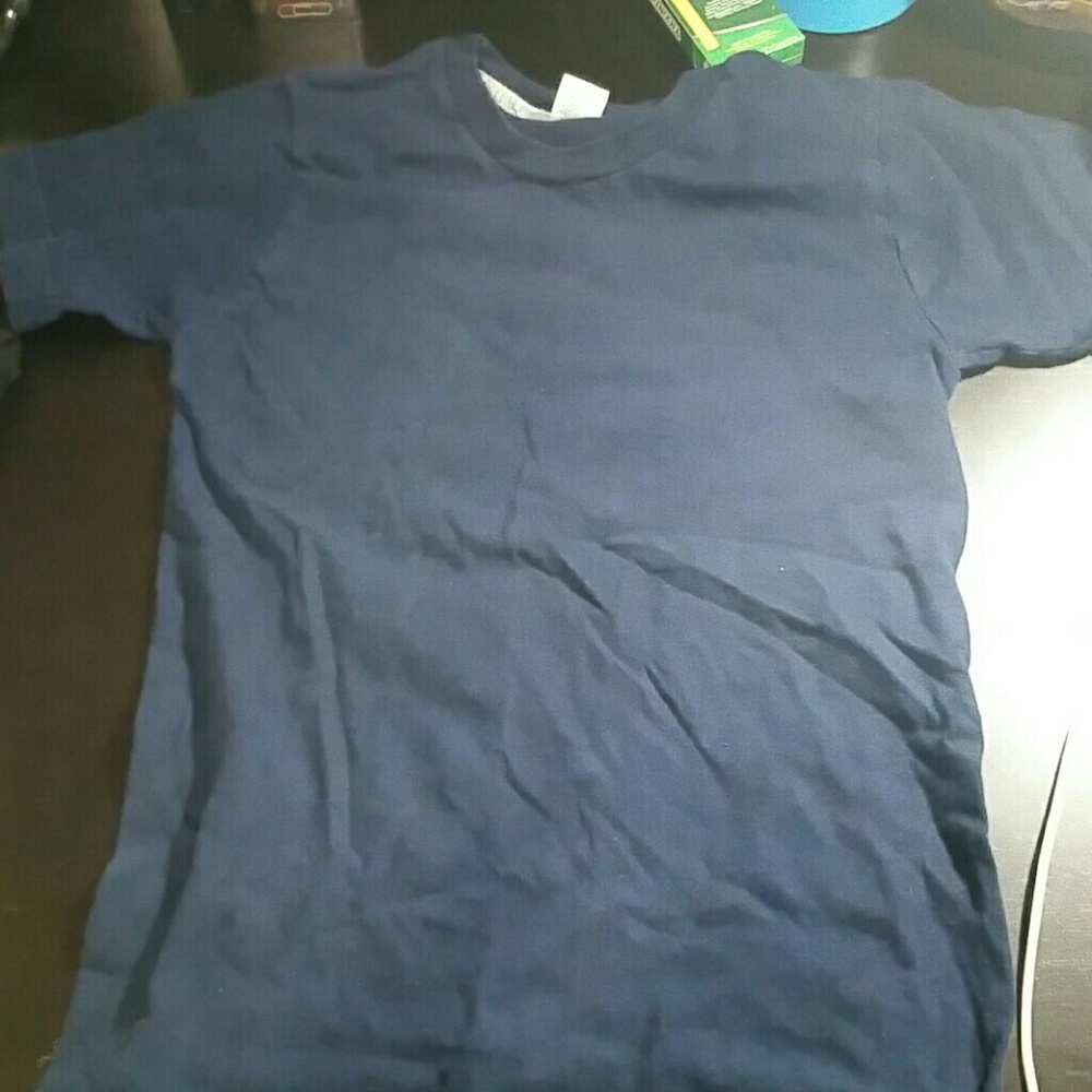 All blue short sleeve